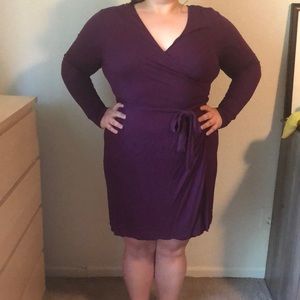 Old Navy long sleeve wrap dress